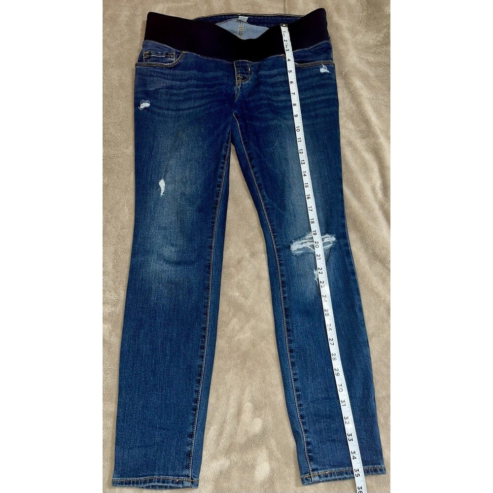 Old Navy 6 Short Maternity Rockstar Stretch Distressed Skinny Jeans  Low Panel